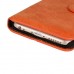 iPhone 6 6s Plus 5.5 - PU Leather Vintage Matte Flip Stand Protective Phone Cover Case Wallet - Orange